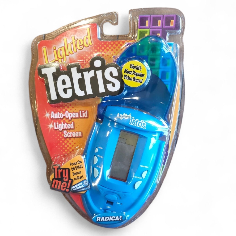 VTG Radica Lighted Tetris Handheld Electronic Game 75012 Blue 2005 Retro NEW